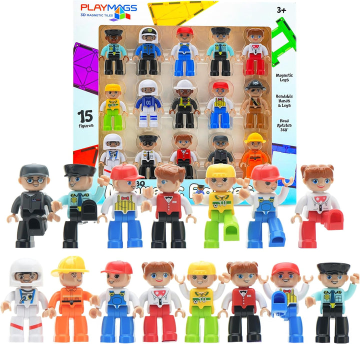 Playmags Conjunto de 15 Figuras Magnéticas Grandes de la Comunidad...