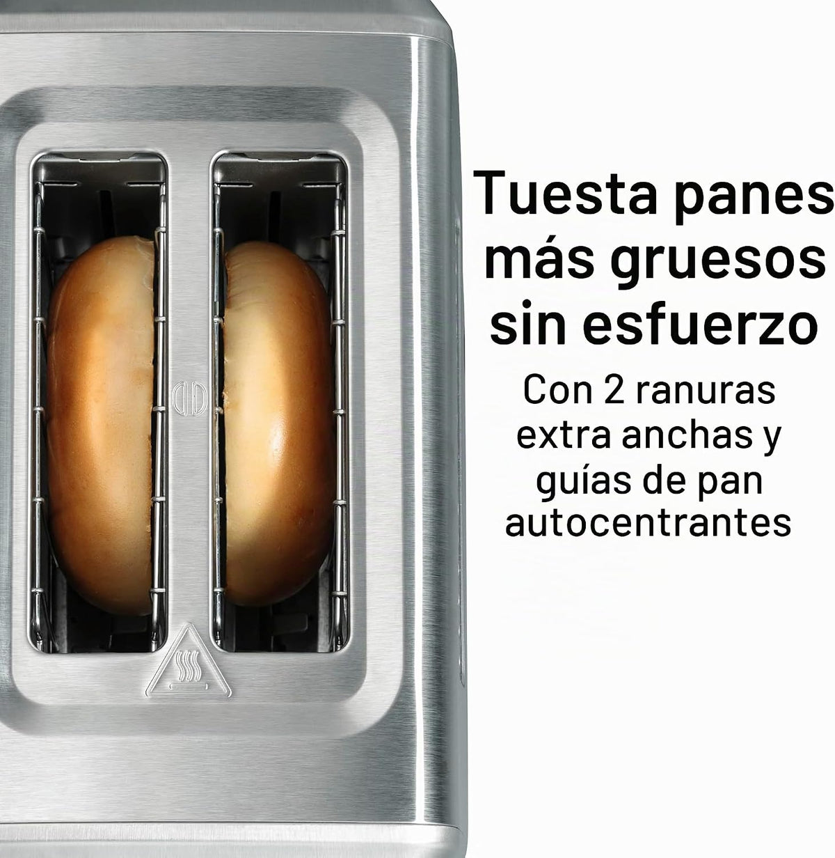 Tostadora Hamilton Beach de 2 ranuras con ranuras extra anchas, ajuste de bagel, función de expulsión de pan tostado, bandeja extraíble para las migas, apagado automático y botón de cancelación