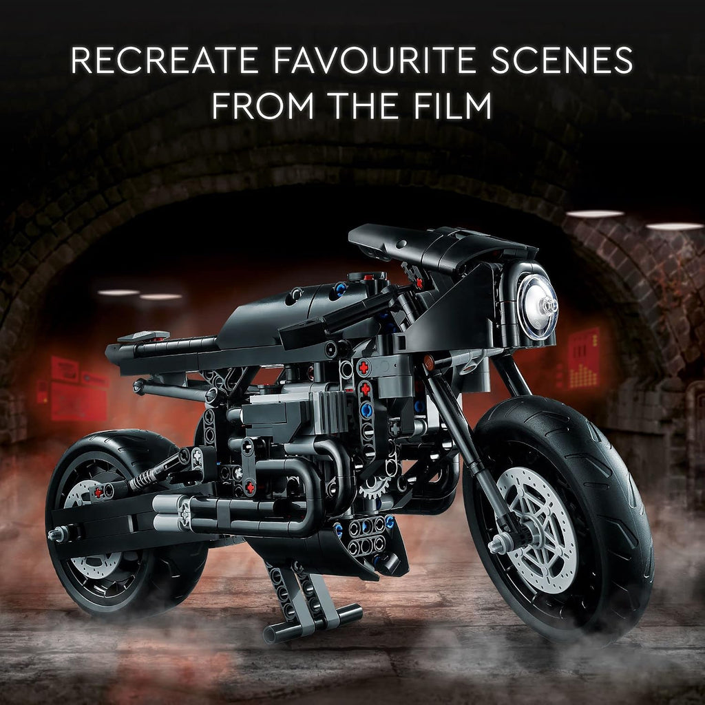 LEGO Technic The Batman – Set de BATCYCLE 42155, Motocicleta de Juguete Coleccionable, Kit de Construcción de Modelo a Escala de la Icónica Moto del Súper Héroe de la Película de 2022