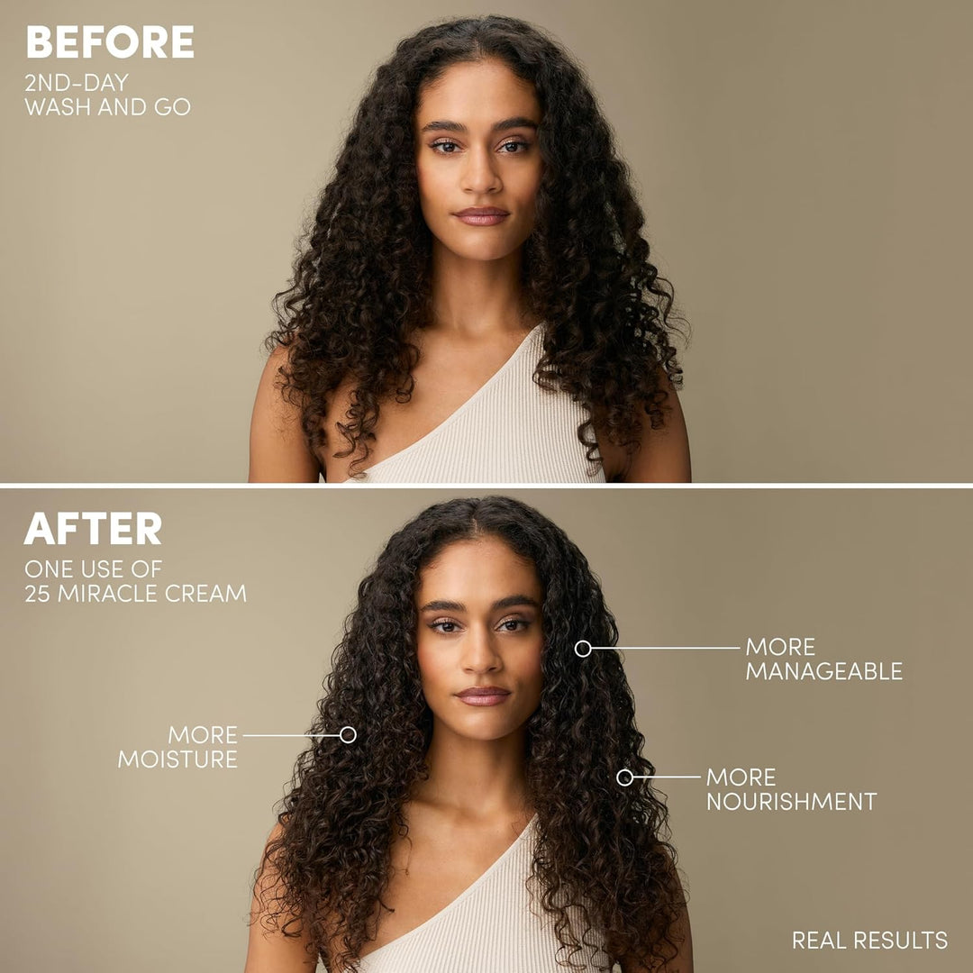 Mizani 25 Miracle Leave-In Cream - Crema hidratante para rizos con...