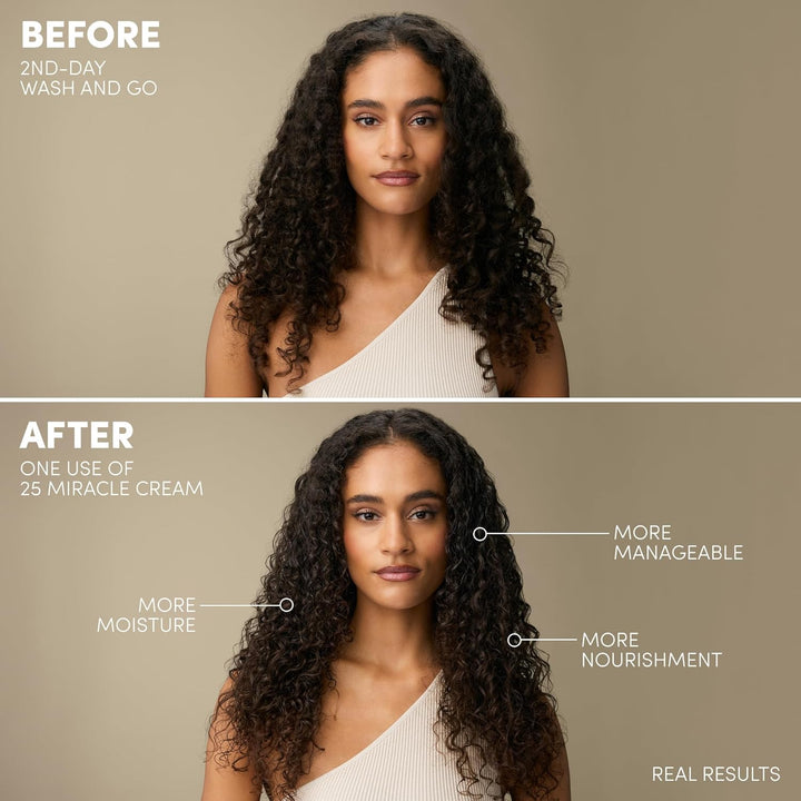 Mizani 25 Miracle Leave-In Cream - Crema hidratante para rizos con...