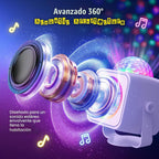 Máquina de karaoke para niños, regalos de micrófono para niñas de 3 a 12 años o más, juguete de regalo de cumpleaños con luces LED de discoteca para fiesta familiar en casa, altavoz portátil de
