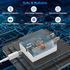 Cargador de carga rápida para iPhone 16 y 15, paquete de 3 cargadores USB C PD de 20 W con cable de 10 pies, cable USB C tipo C para iPhone 16/16 Plus/16 Pro/16 Pro Max/15/15 Pro/15 Pro Max (blanco)