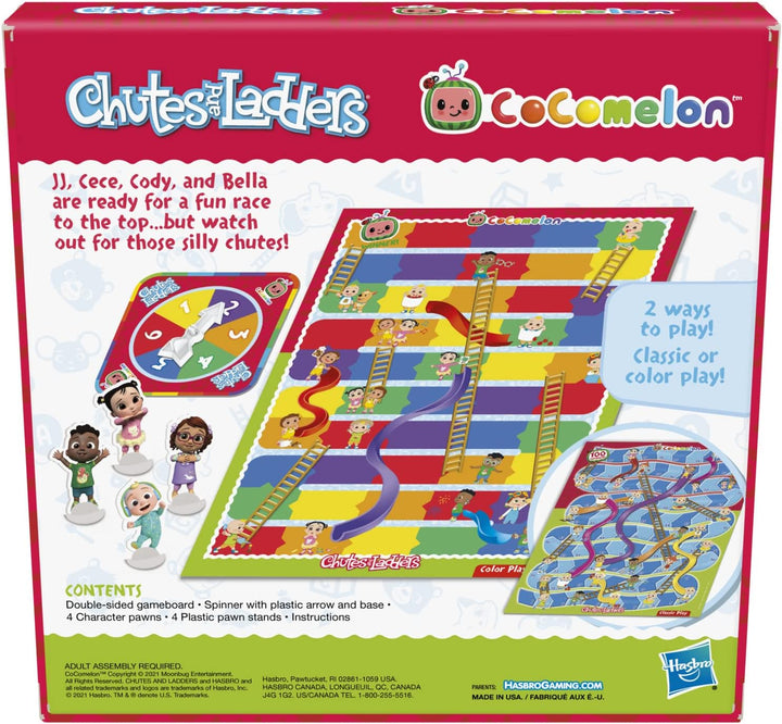 Hasbro Gaming Chutes and Ladders CoComelon Juego de mesa