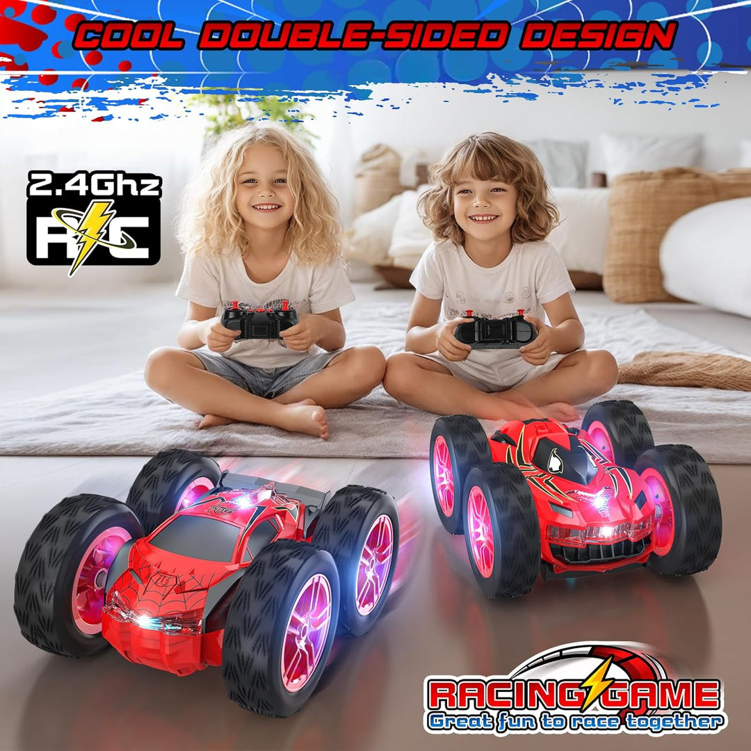 Wupuaait Auto a control remoto para niños, autos de acrobacias a co...
