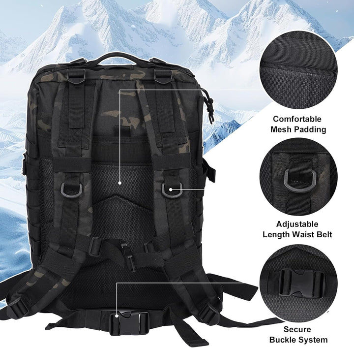 Oraynn Mochila táctica militar grande de 50 litros Molle Army Assau...