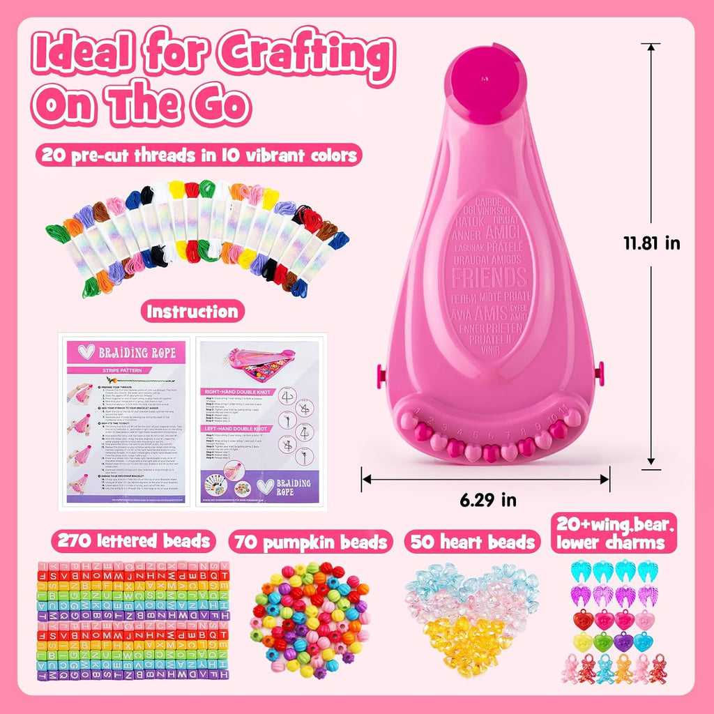 P&C - Kit de fabricación de pulseras de amistad para niñas de 8 a 12 años