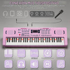 Electronic teclado Piano 61 Lighted Keys para Kids (Pink)