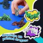 Cybermaker Juego de 12 Piezas de Dragón Impreso en 3D