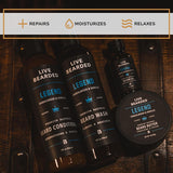 Kit completo de aseo para barba Live Bearded - Champú, acondicionad...