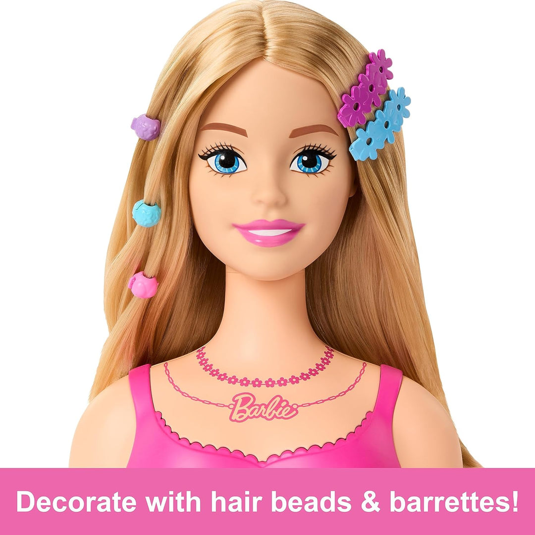 Cabeza de Muñeca Barbie para Estilo, Cabello Rubio con 20 Accesorio...