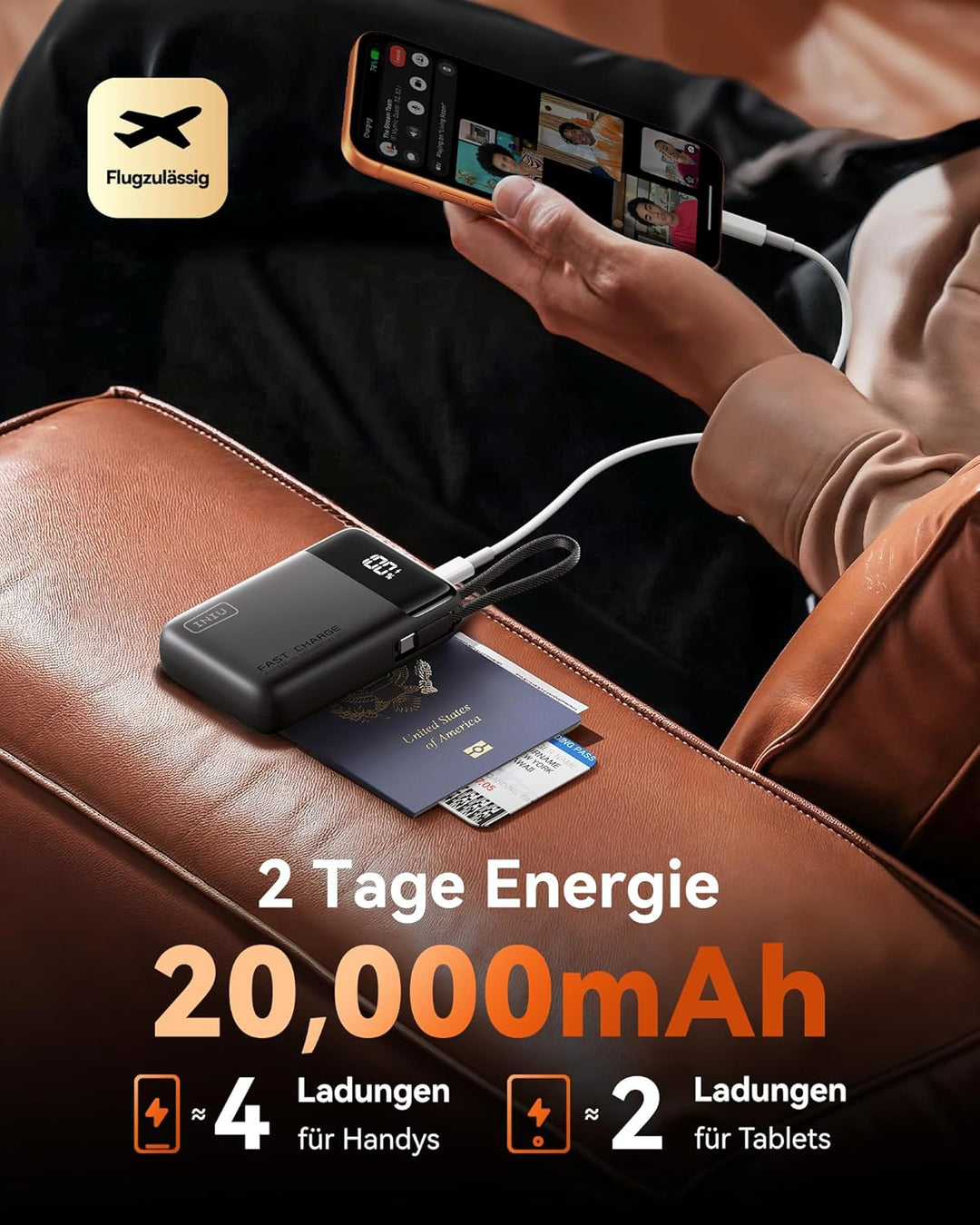 INIU Cargador portátil, pequeño banco de energía de 20000 mAh con U...