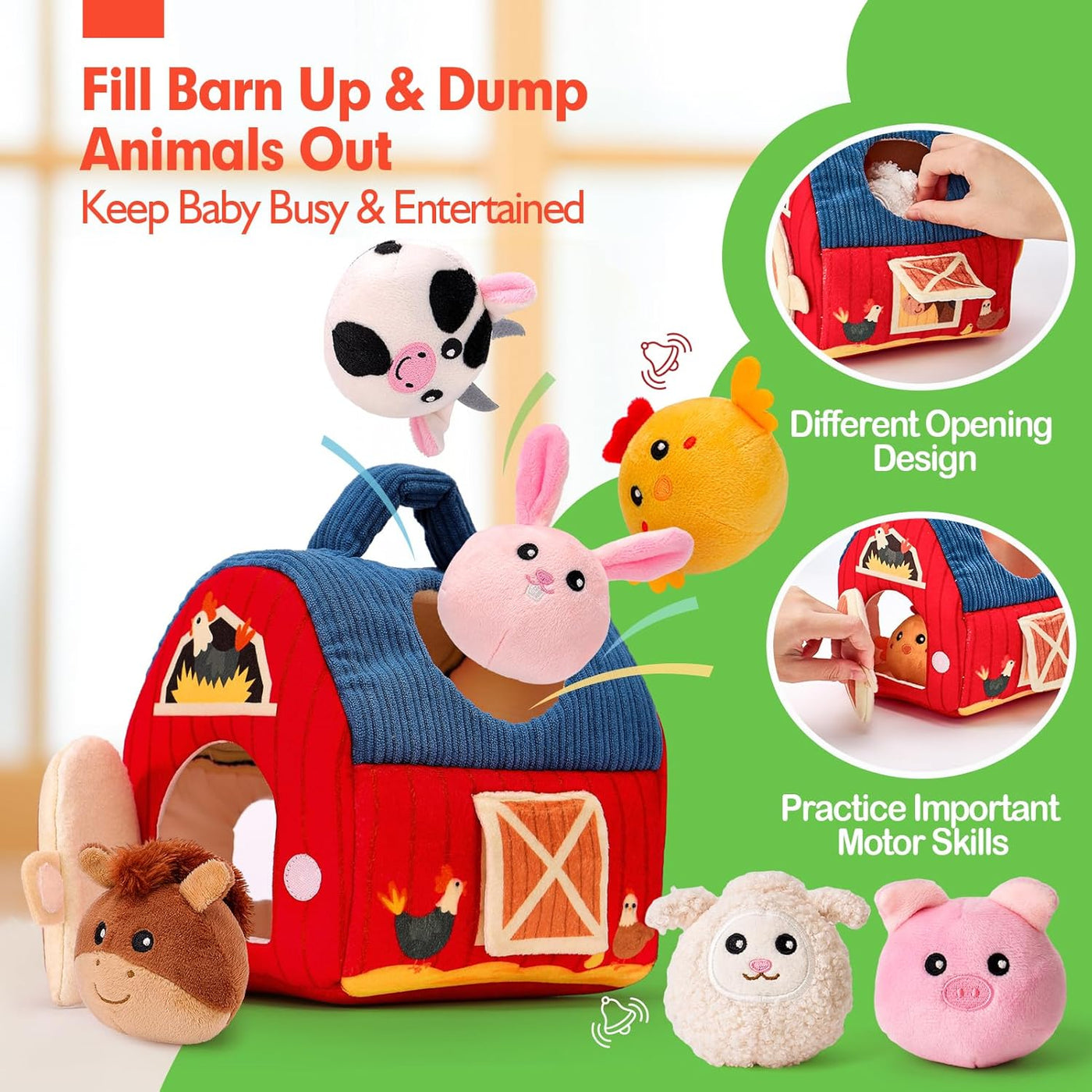 hahaland - Juguetes para bebés de 6-12 meses juego de