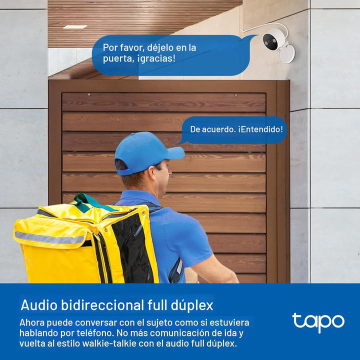Cámara de seguridad Tapo 2K QHD para interiores\/exteriores, Elecci...