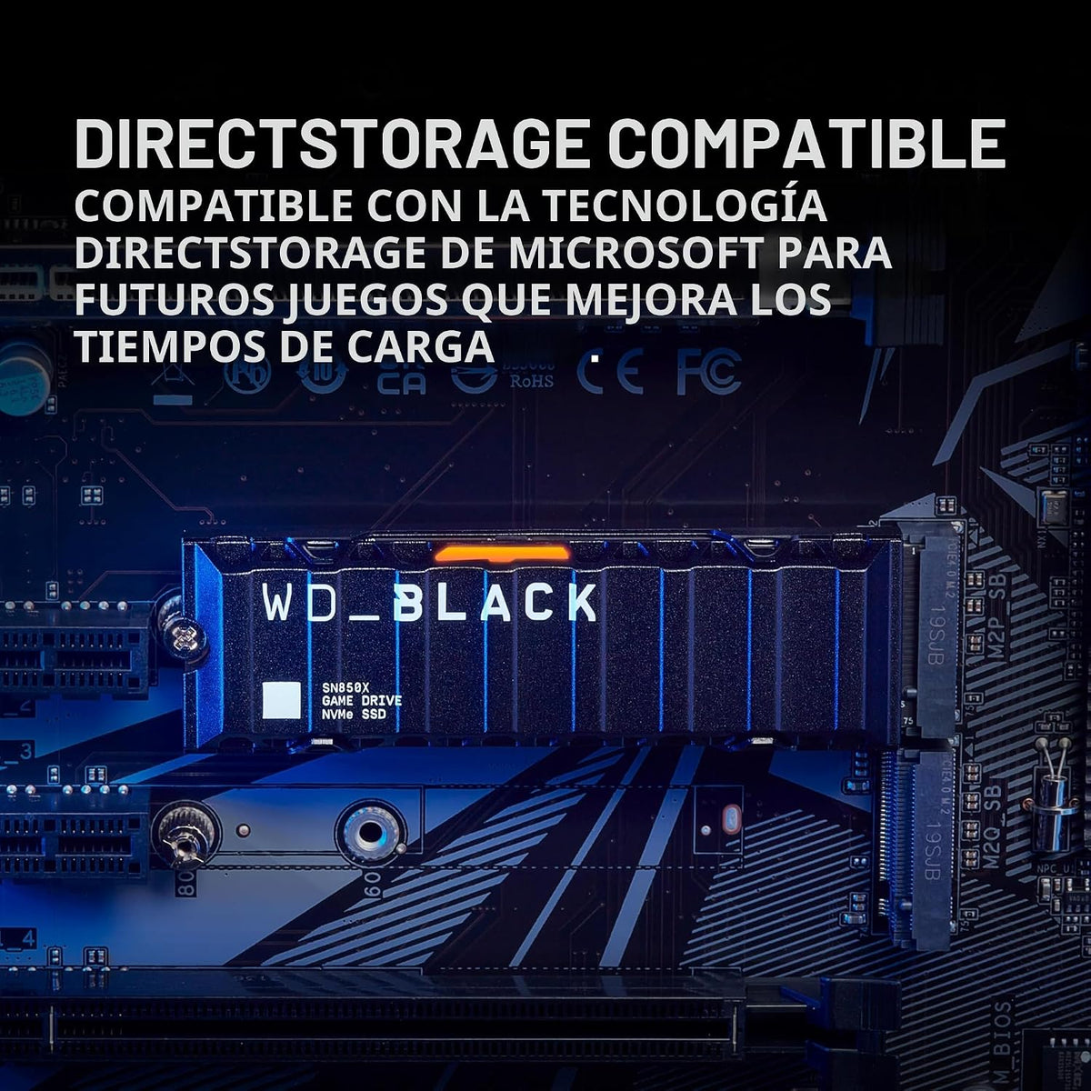 WD_BLACK SSD NVMe SN850X de 1 TB con disipador de calor - M.2 2280,...