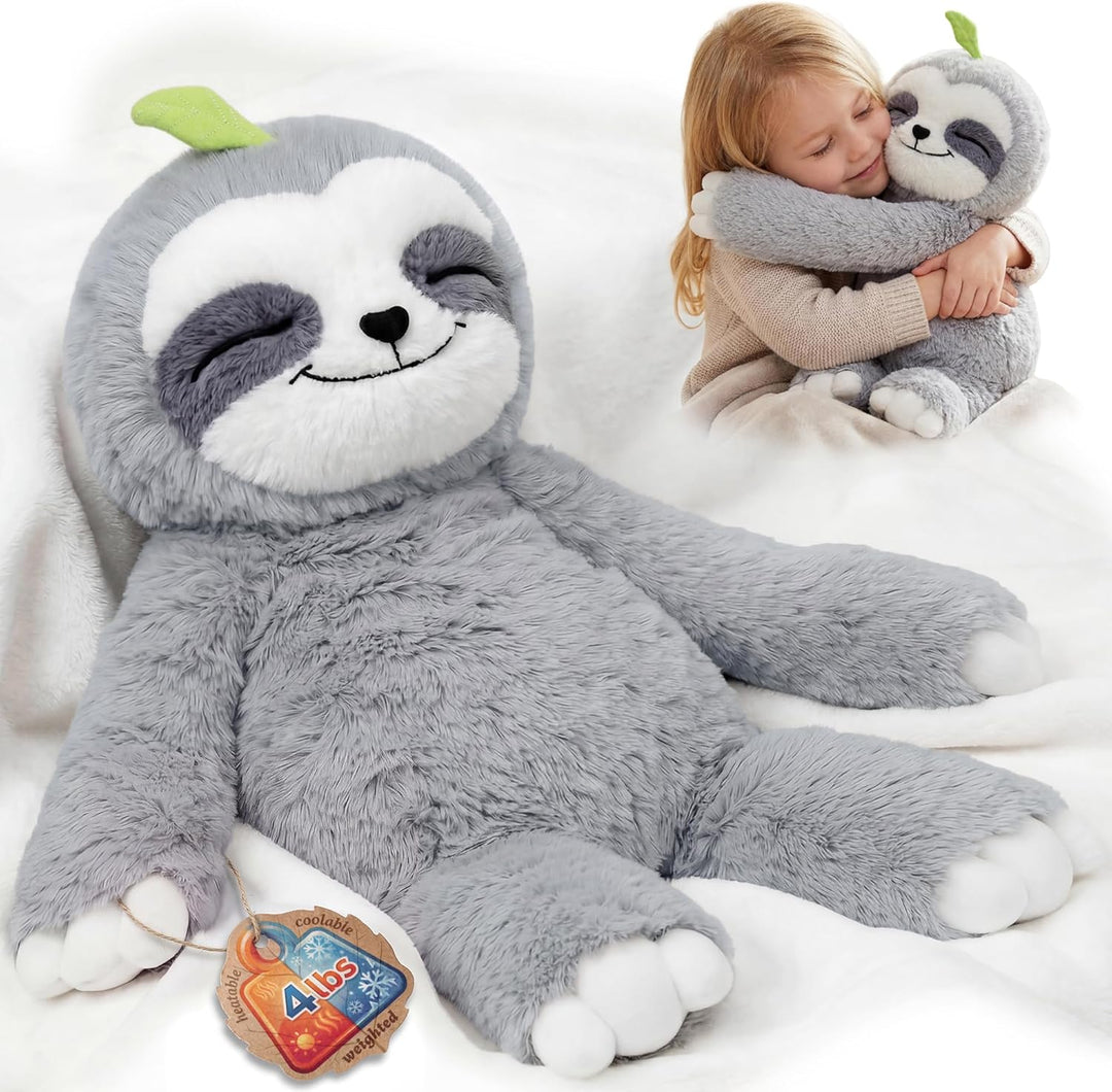 Mewaii Animales de peluche con peso de 4 libras con almohadilla tér...