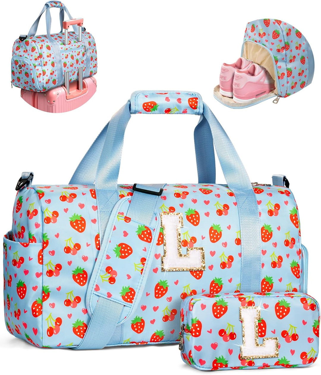 Elilier Regalos para Niñas, Bolsa de Lona Inicial para Niños, Linda...