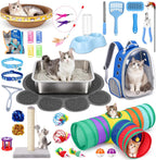 Kit de inicio de gatito de 31 piezas para interiores, color azul