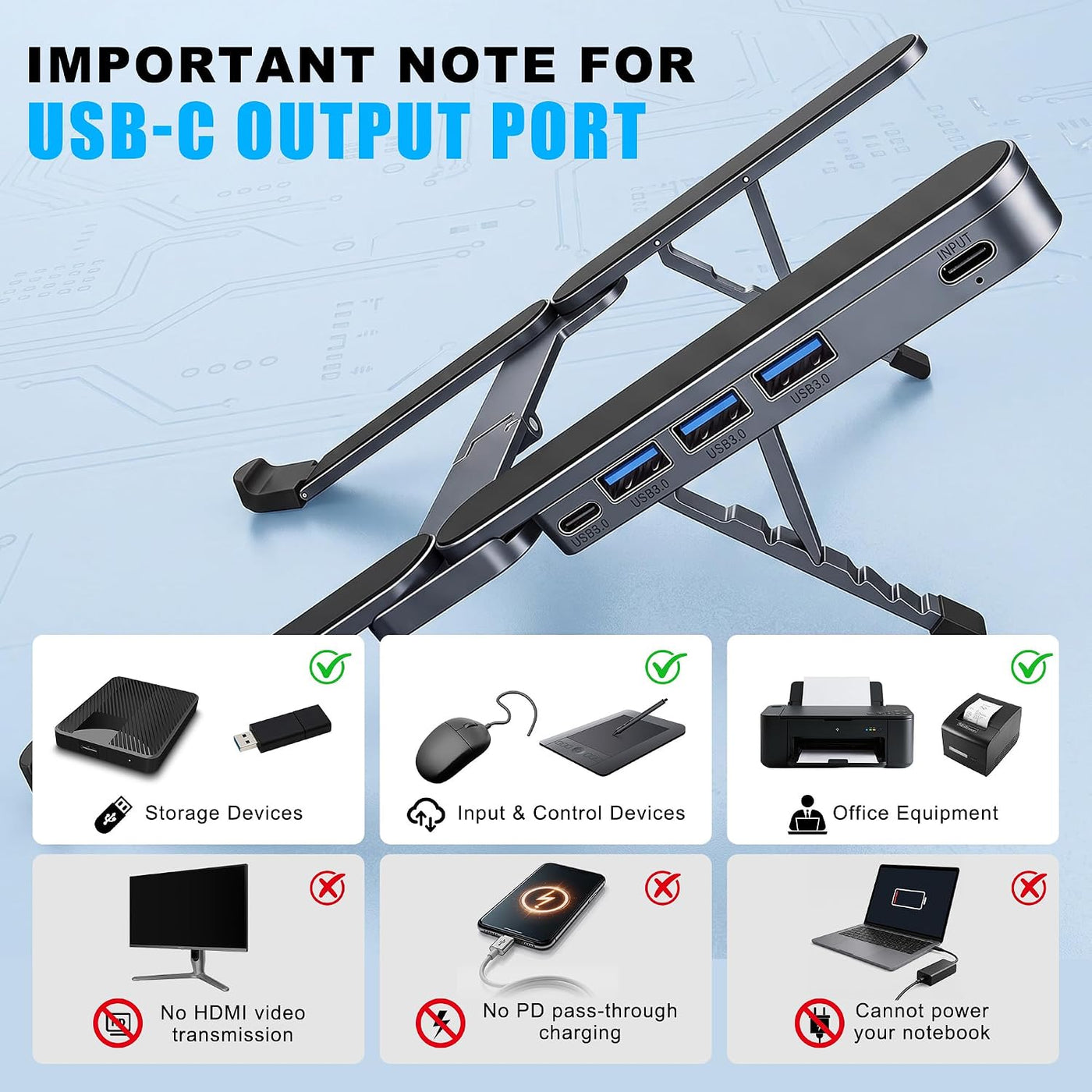 werfami Soporte para laptop con estación de acoplamiento plegable p...