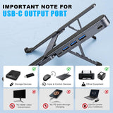 werfami Soporte para laptop con estación de acoplamiento plegable p...