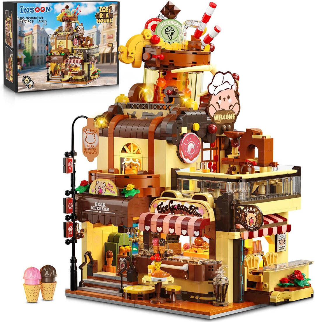 City Ice Cream House - Juego de construcción con luces