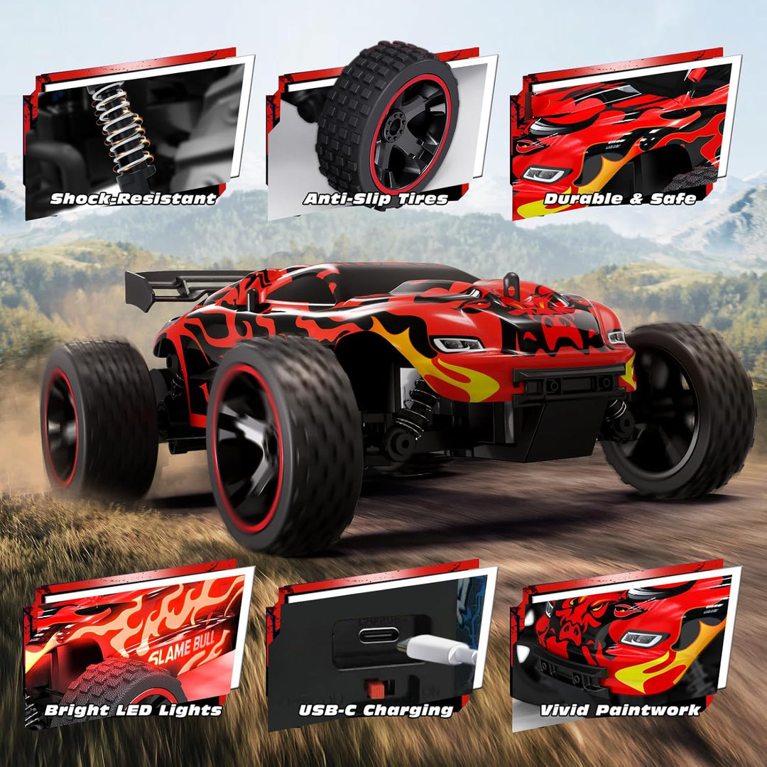 Tecnock Coches RC para Niños, Coche RC a Escala 1:18 2WD con Carga...