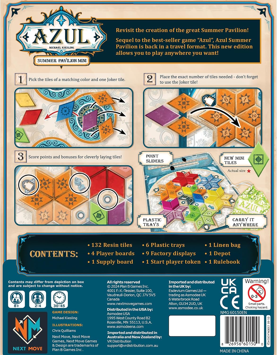 Asmodee Azul Summer Pavilion Mini juego de mesa