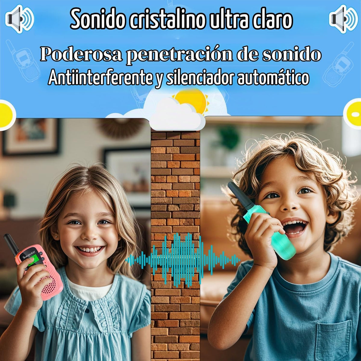 Rechargeable Walkie Talkies para Kids, Back a School Gifts para Girls Boys