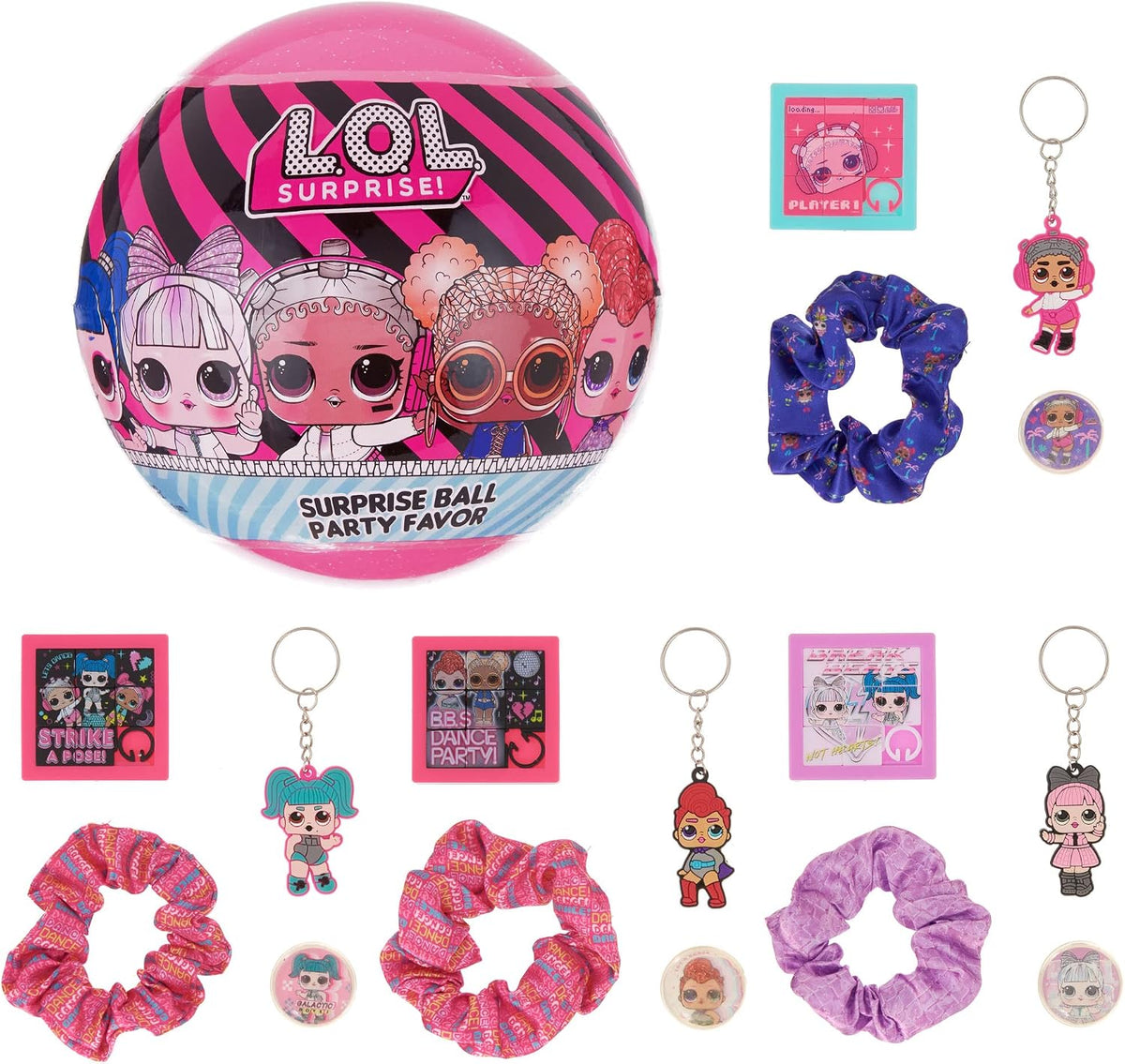 L.O.L. Surprise! 4-Pack Novelty Assortment Balls Value Pack - OMG Birthday