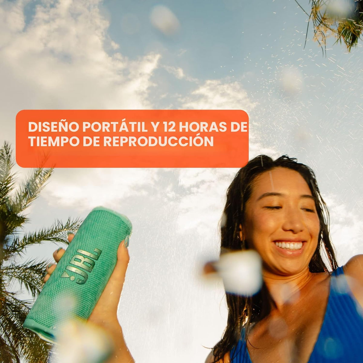 JBL Flip 6 - Altavoz portátil impermeable - Azul