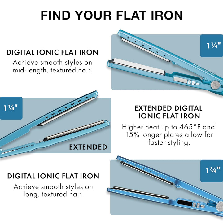 BabylissPRO Nano Titanium Ionic Hair Straightener, Professional Fla...