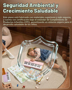 Teclado de piano para niños, piano digital de 32 teclas para niños, instrumento educativo musical para principiantes, mini teclado de madera para niños, rosa claro