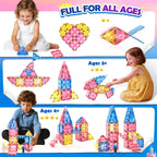 Diamond Magnetic Tiles Princess Castle Building Girls Toys Ages 3-12 Games