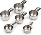 Hudson Essentials Juego de tazas medidoras de acero inoxidable (Juego de 6 piezas)