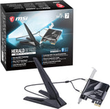 MSI Herald WiFi 7 PCIe Card para PC de sobremesa BE9400 Tri-Band, B...
