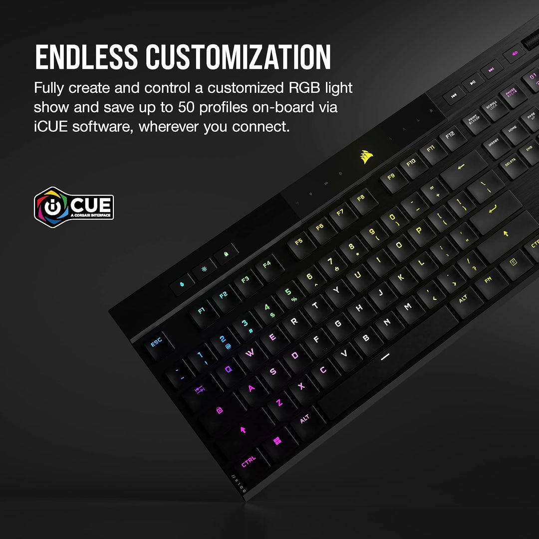 Corsair K100 AIR - Teclado mecánico para juegos inalámbrico RGB - U...