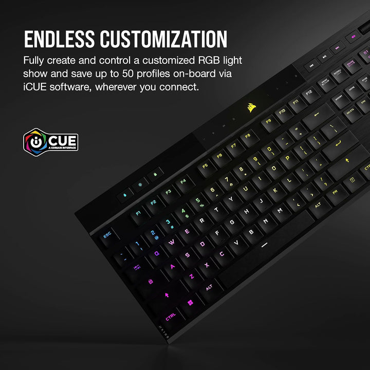 Corsair K100 AIR - Teclado mecánico para juegos inalámbrico RGB - U...