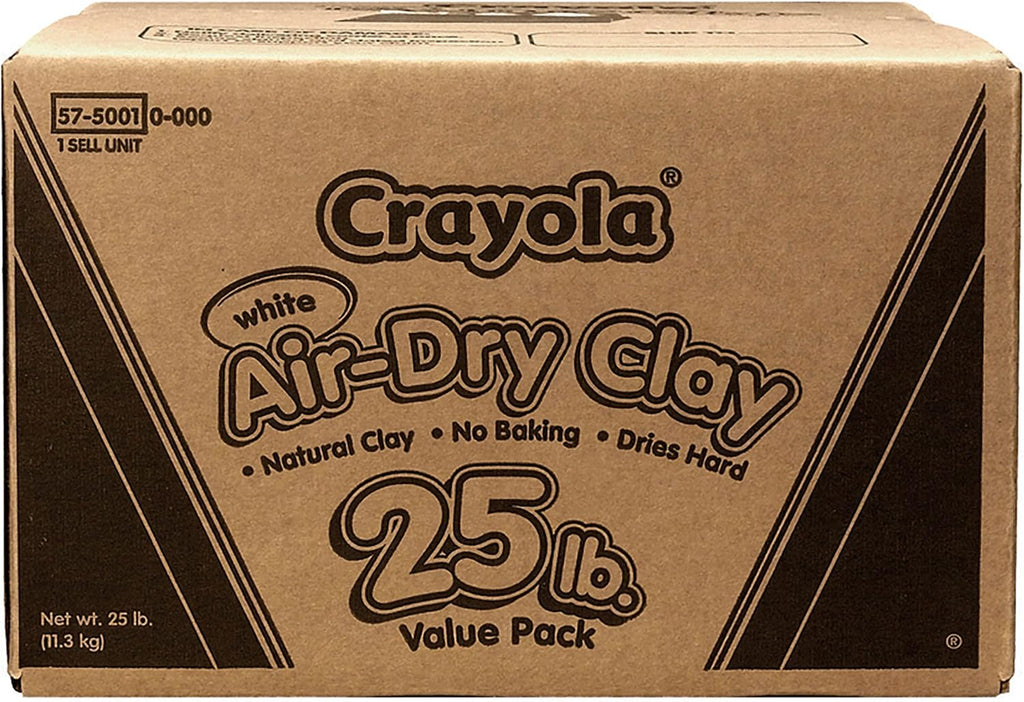 Crayola Arcilla seca al aire para niños, color blanco, 25 libras