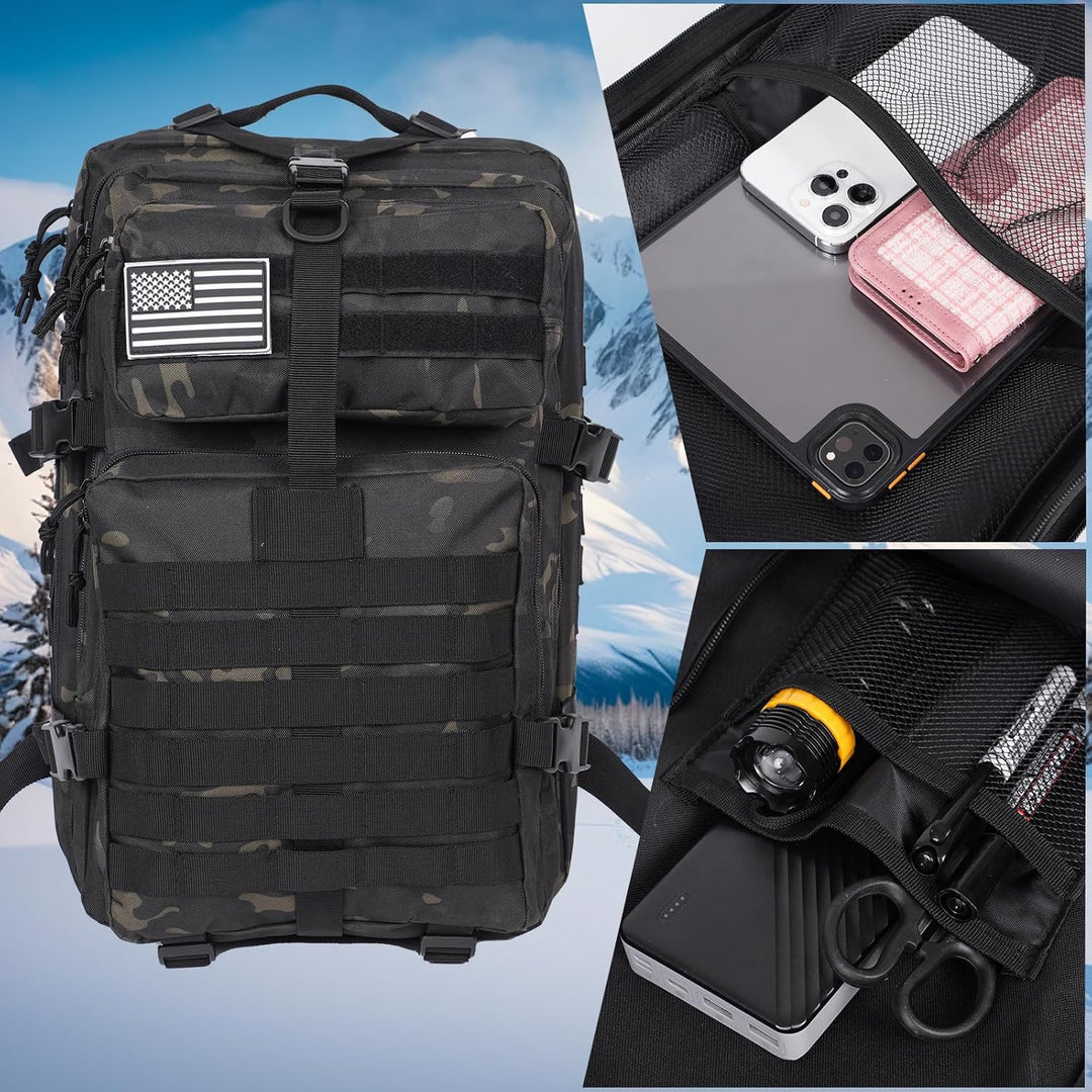 Oraynn Mochila táctica militar grande de 50 litros Molle Army Assau...