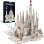 Piececool Rompecabezas de metal 3D para adultos y adolescentes, kit de modelo de metal de La Sagrada Familia, manualidades de bricolaje para adultos, catedral española, juego de construcción de arquitectura, 450 piezas
