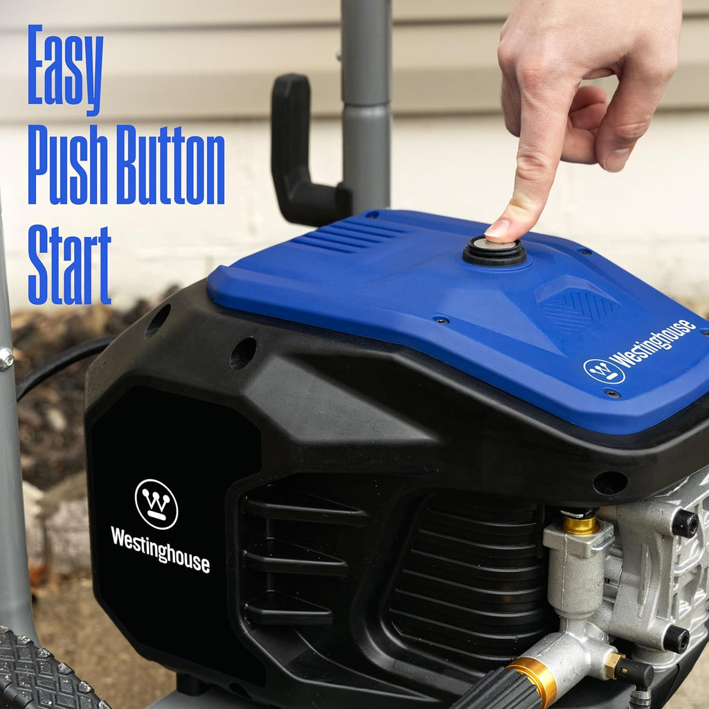 Lavadora a presión eléctrica Westinghouse WPX3000e, 3000 Max PSI y 1.76 Max GPM, motor de inducción, tanque de jabón a bordo, pistola de pulverización y varilla, juego de 5 boquillas, para autos