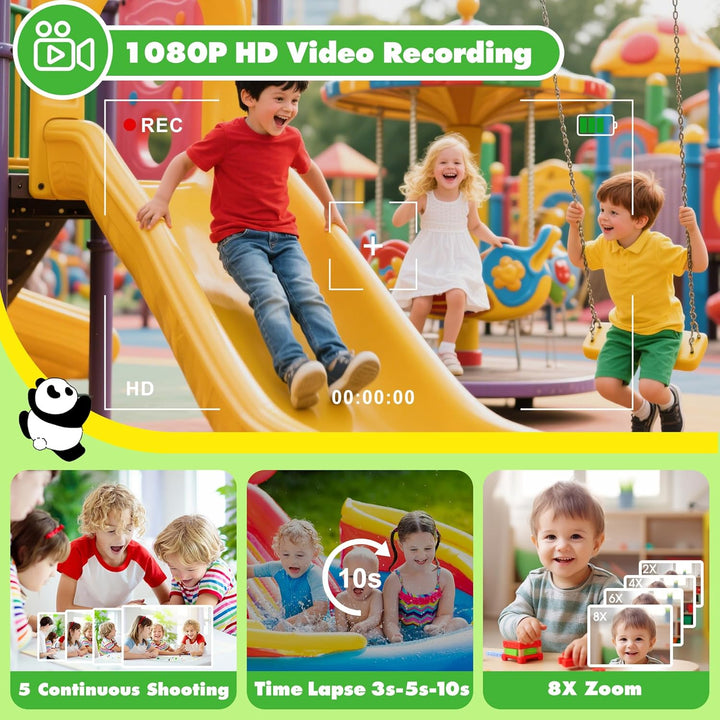 Cámara para niños, impresión de fotos instantánea, cámaras duales d...
