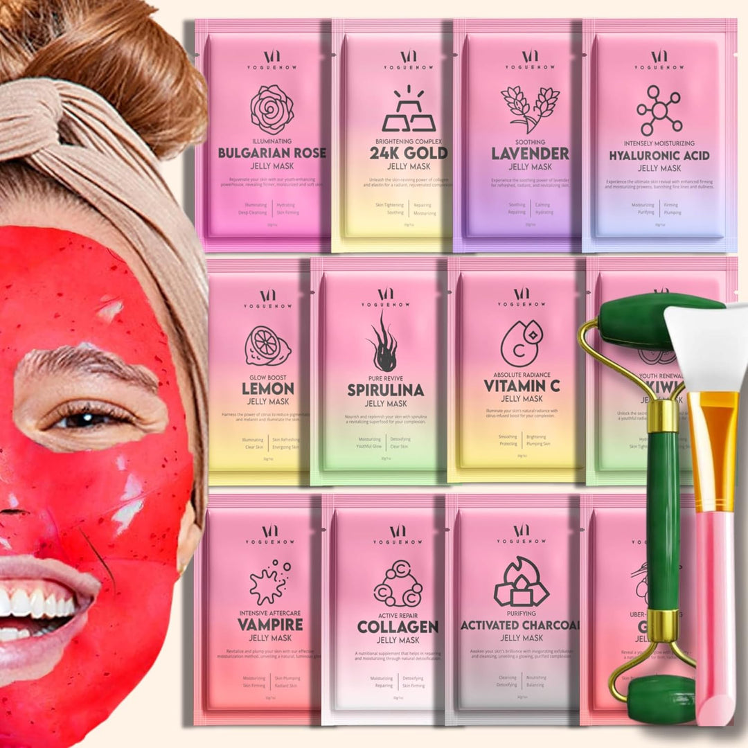 Mascarilla de gelatina para faciales \u2013 12 sabores hidratantes...