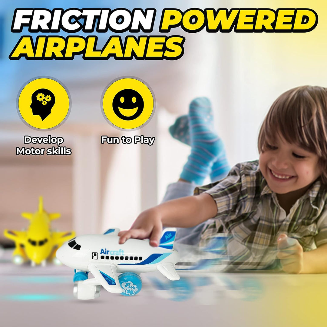 KIDSTHRILL Juguete de avión para niños y niñas. Juego de tres avion...
