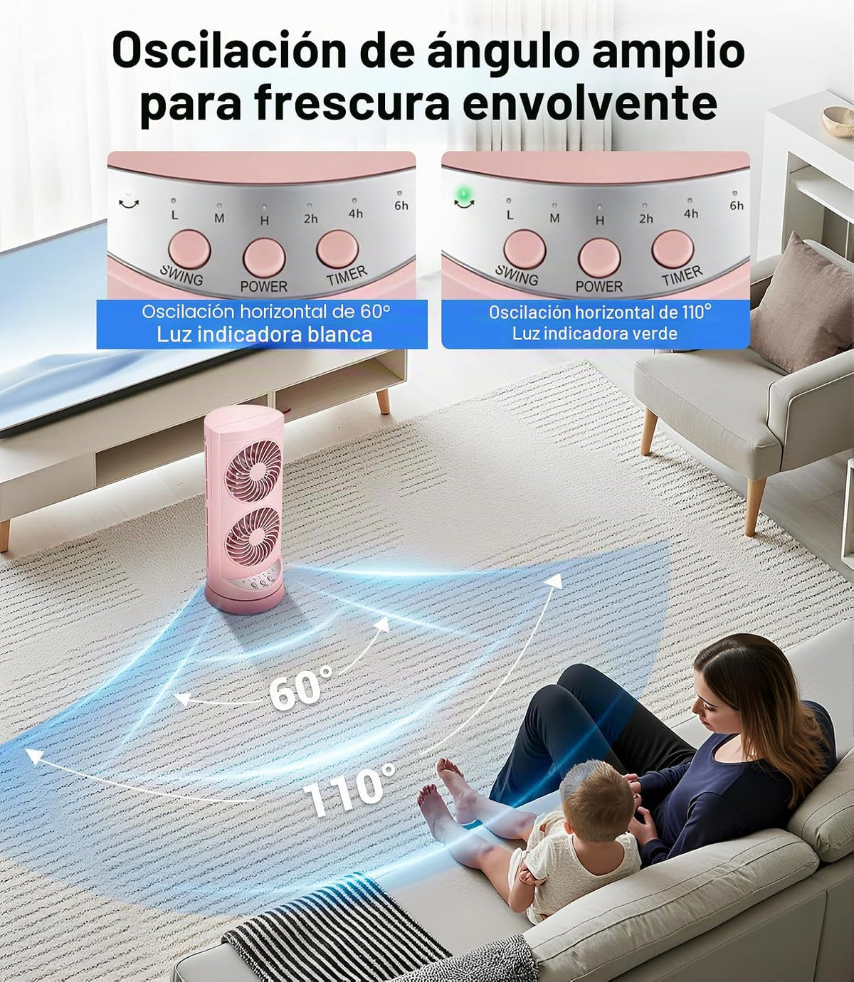 Ventiladores de refrigeración de torre personal que soplan aire frí...