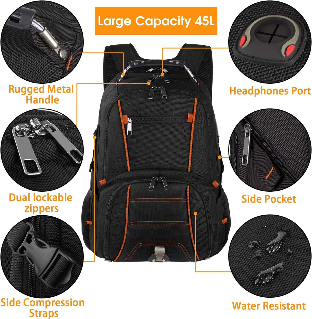 Mochila extra grande, compatible con la TSA, mochila de viaje para...