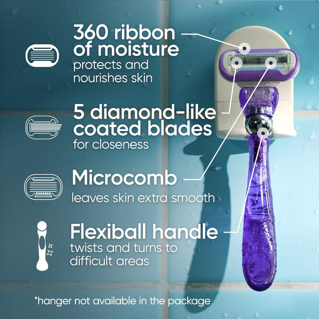 Gillette Venus Deluxe Smooth Swirl Mango de maquinilla de afeitar p...