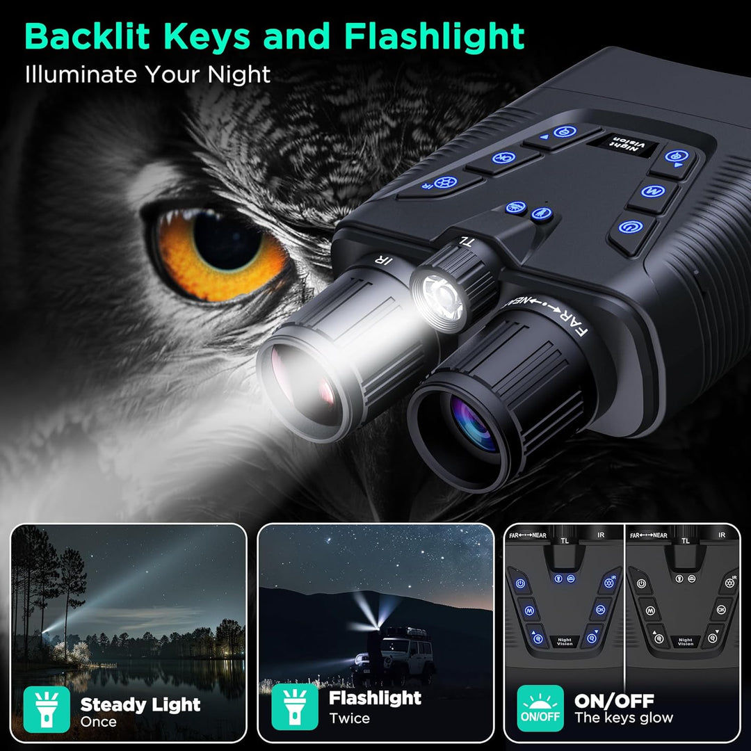 Gafas de visión nocturna binoculares de visión nocturna 4K