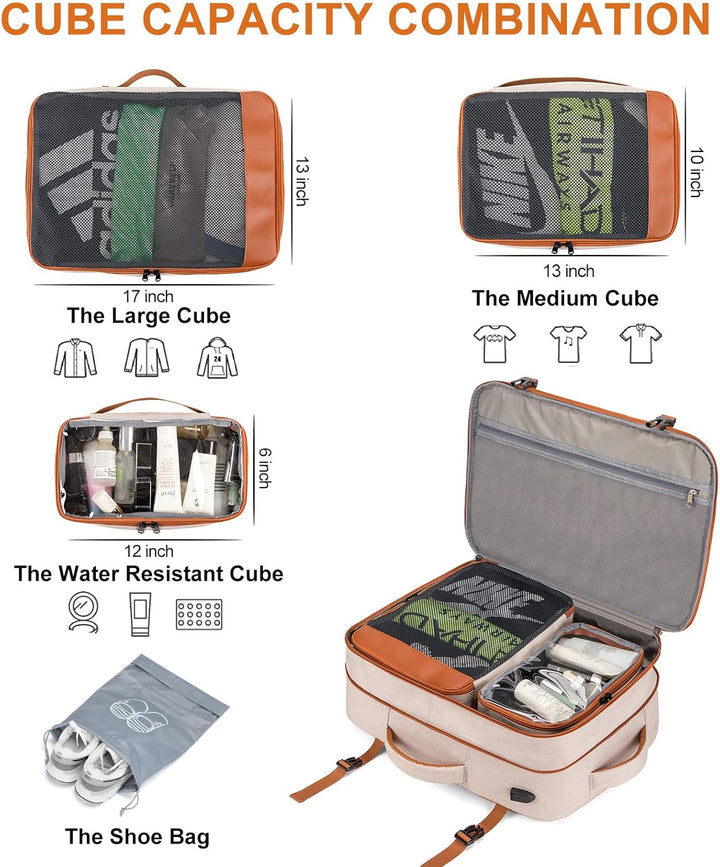 Lumesner - Mochilas de viaje para llevar, extragrandes de 40L, apro...