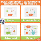 Kits de ciencia para niños: kits STEM para niños, kit de exploración de electrónica, más de 420 proyectos, 35 piezas de circuito y 320 proyectos, 16 piezas de circuito